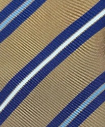 Arcuri three-fold silk tie, regimental mustard
