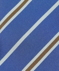 Arcuri cravatta tre pieghe in seta, regimental azzurro