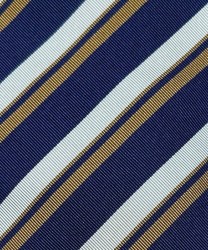 Arcuri cravatta tre pieghe in seta, regimental blu