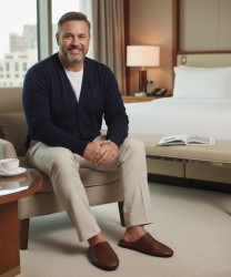 Galise soft calfskin travel slippers
