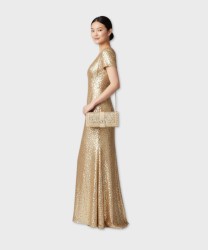 Archivio La Carrie Night edition pochette con paillettes, gold