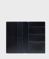 Piquadro Blue Square travel document holder, black