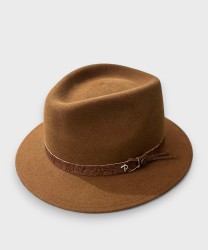 Panizza Trento Amiata rabbit felt hat, brown