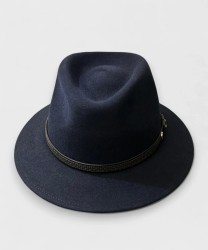 Panizza Trento Amiata cappello in feltro coniglio, blu