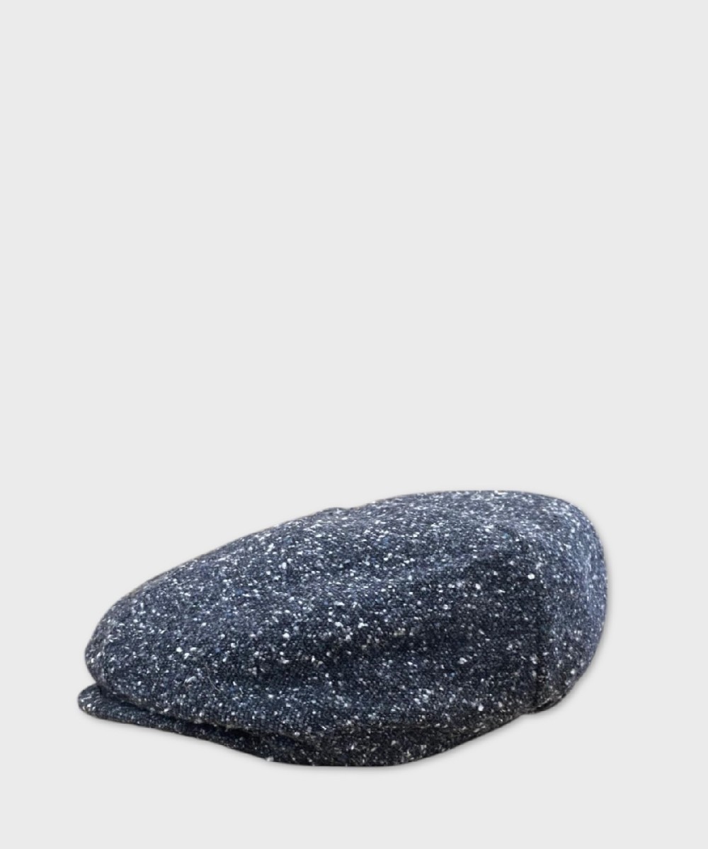 Galise 8-piece derby cap in bird's eye wool, blue