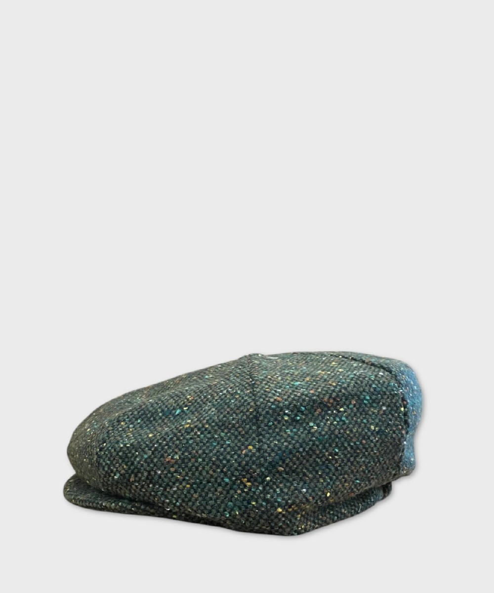Galise 8-piece derby cap in bird's eye wool, green