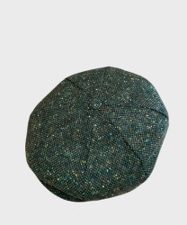 Galise 8-piece derby cap in bird's eye wool, green