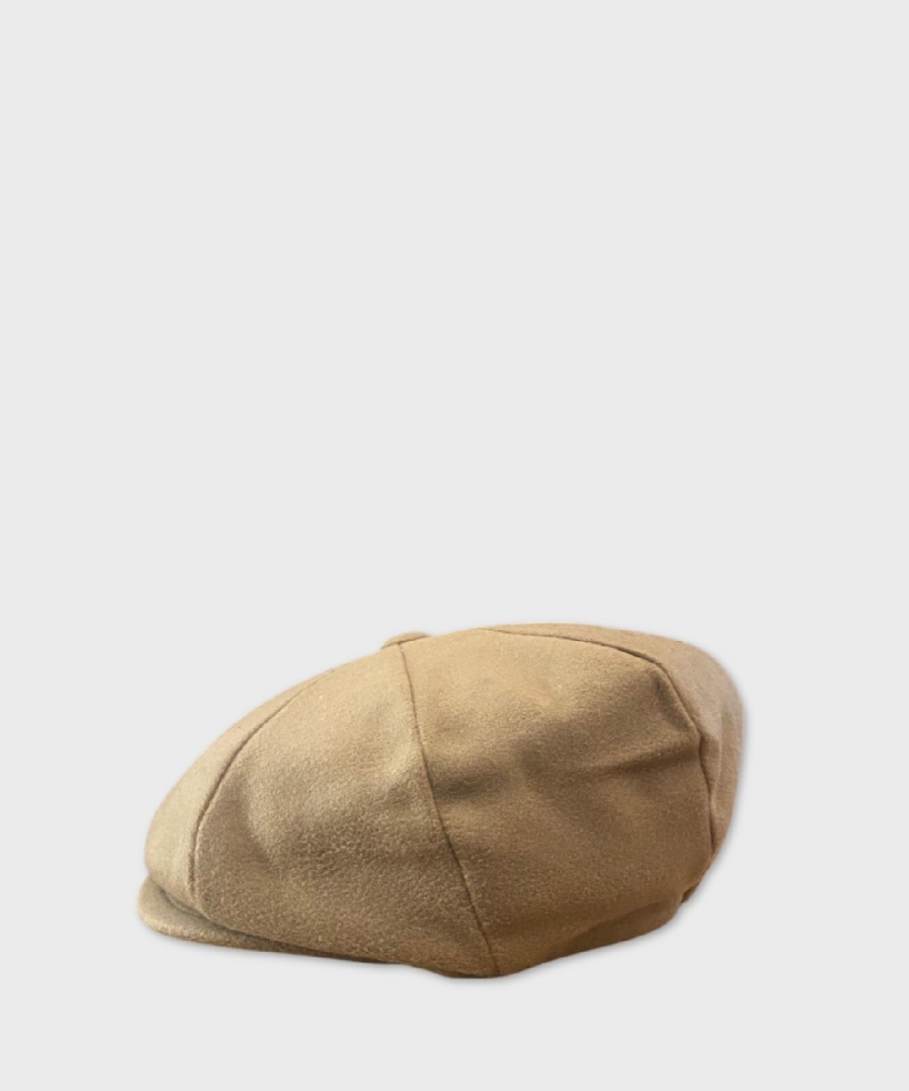 Galise 8-piece wool derby cap, brown
