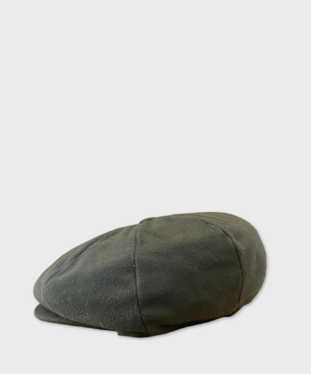 Galise 8-piece wool derby cap, green