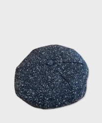 Archivio coppola derby 8 spicchi in lana tweed, blu