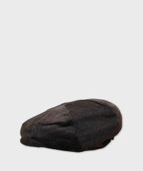 Galise 8-piece derby cap in velvet, brown