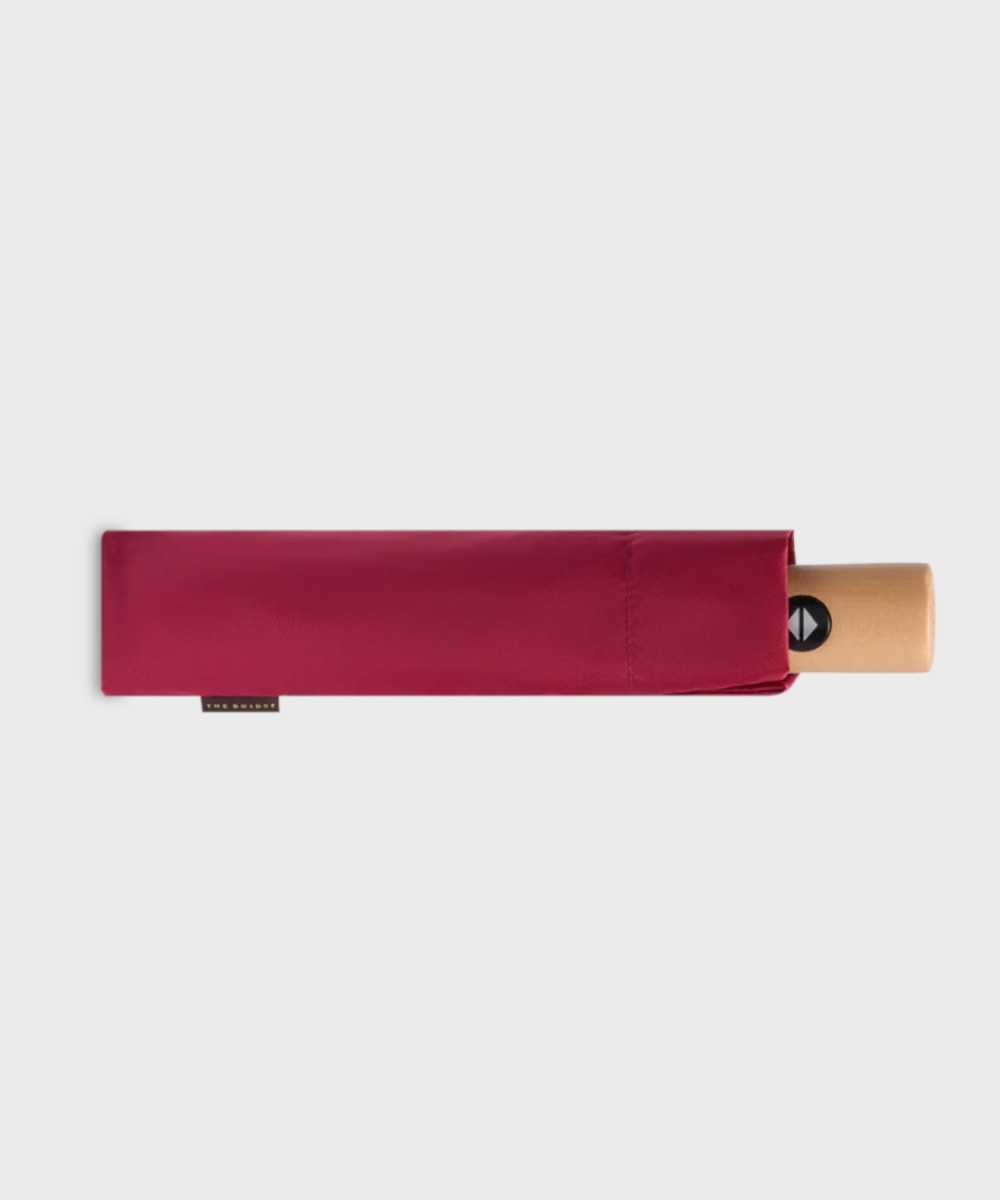 The Bridge Automatic Umbrella with Wooden Handle, Red