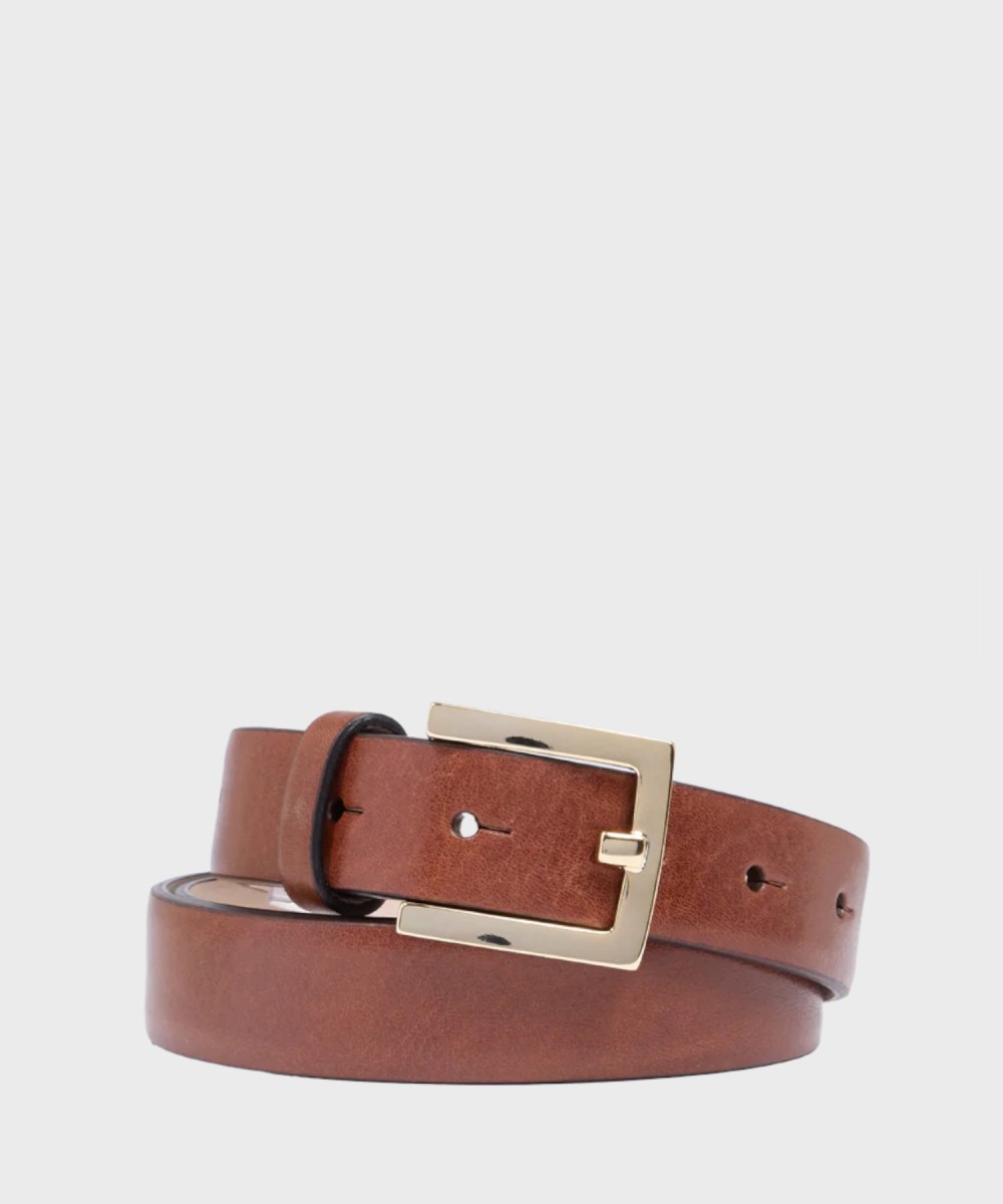 The Bridge Bernice Square Buckle Belt, Brown
