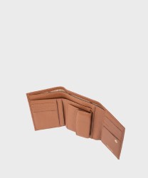 Cuoieria Fiorentina Velvet bifold wallet, caramel