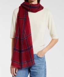 Marella Cipro sciarpa in lana e lurex, rosso