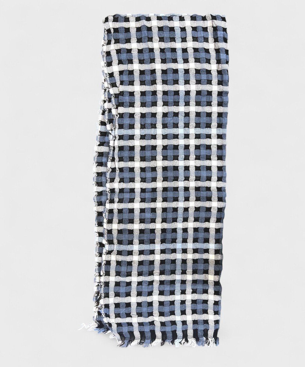 Piquadro patterned scarf, Ratti fabrics, blue...