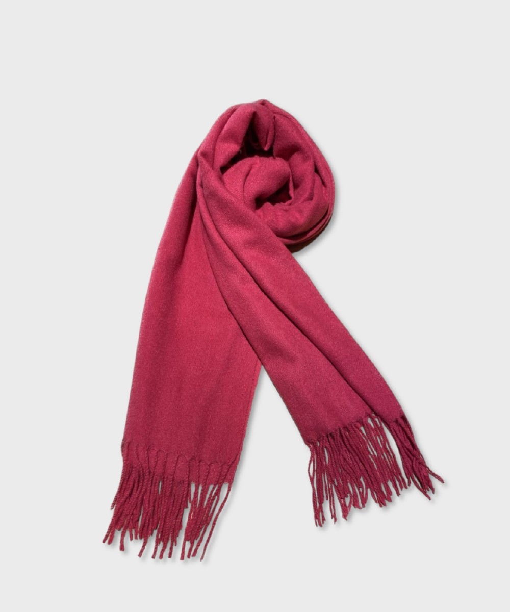 Galise stole in plain fuchsia wool
