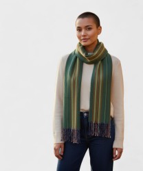 Galise sciarpa con frange, grigio verde