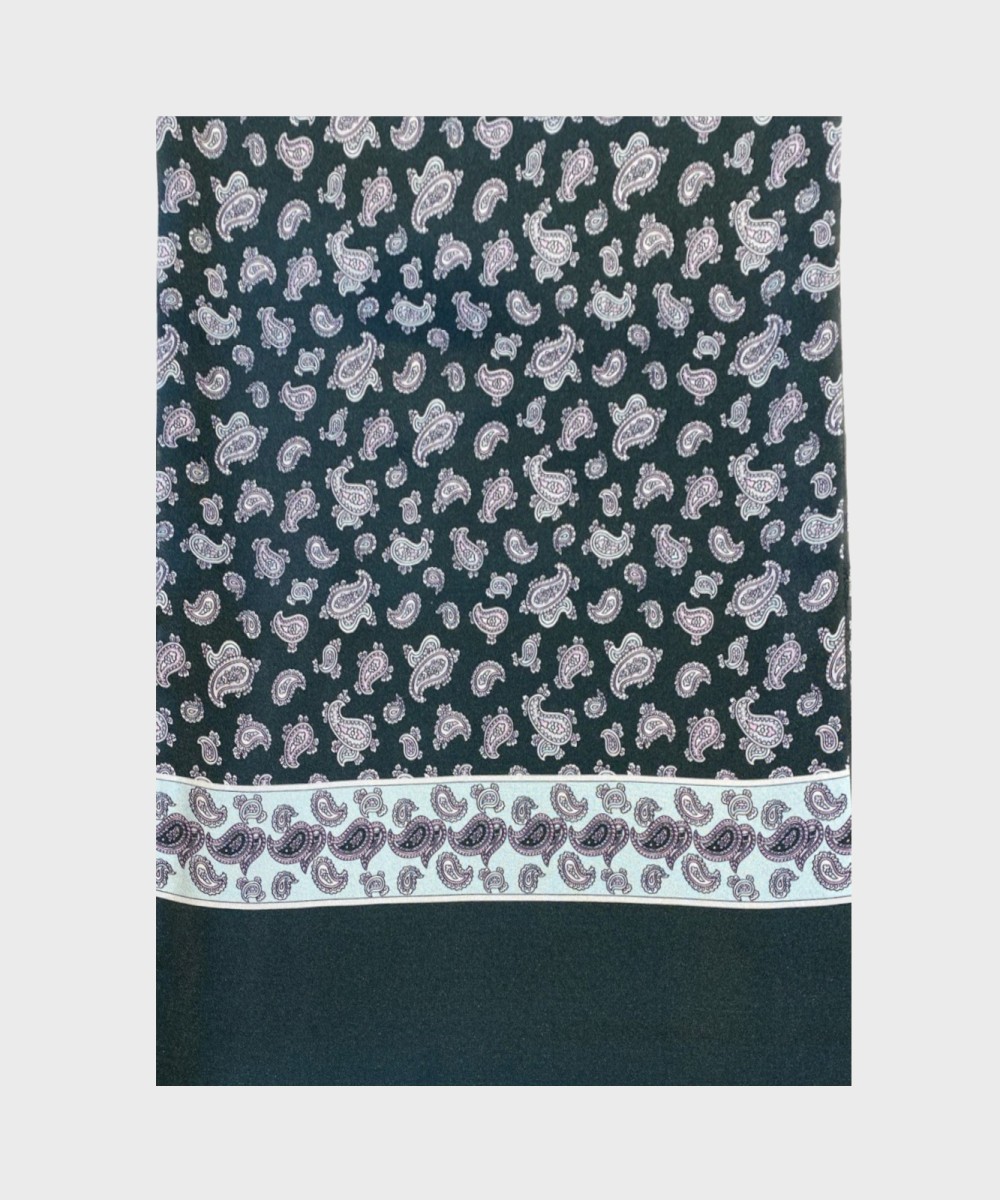 Galise reversible scarf in silk and wool, green...