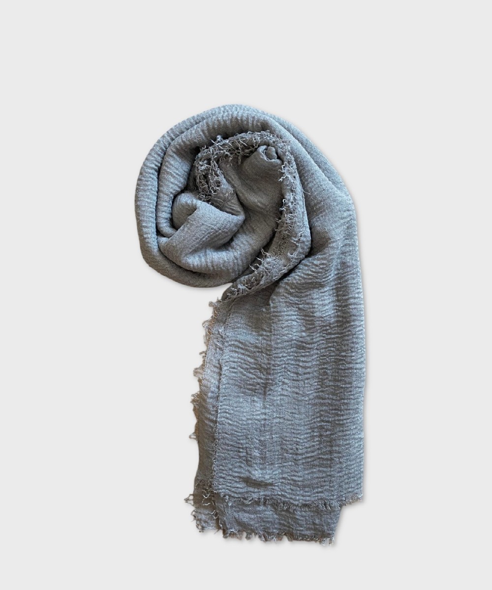Galise Positano cotton and modal scarf dove grey