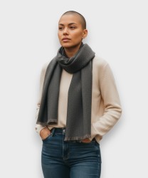 Galise Cashmere Scarf Solid Color Brown