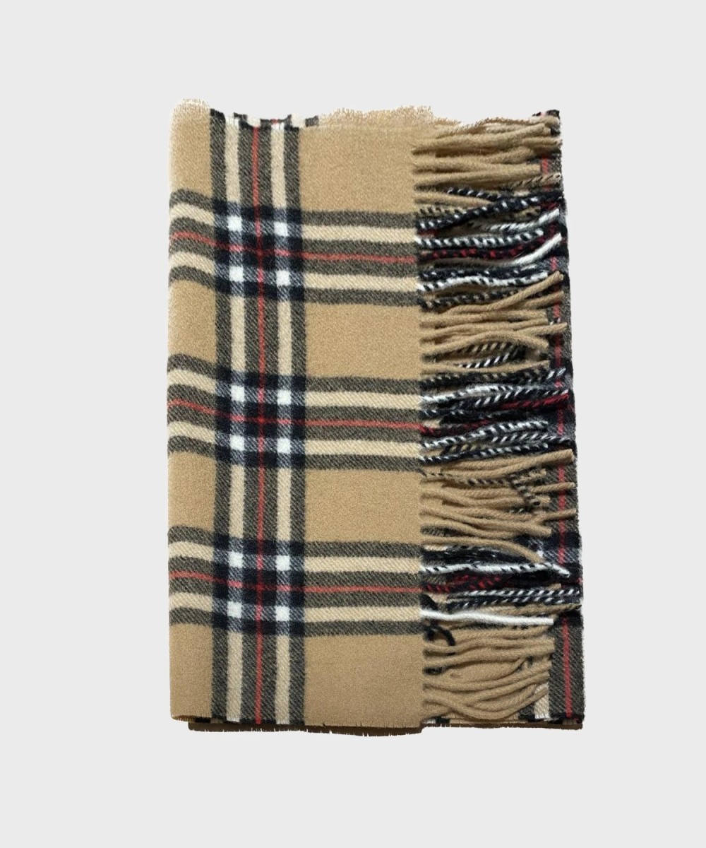 Galise virgin wool scarf with tartan pattern,...