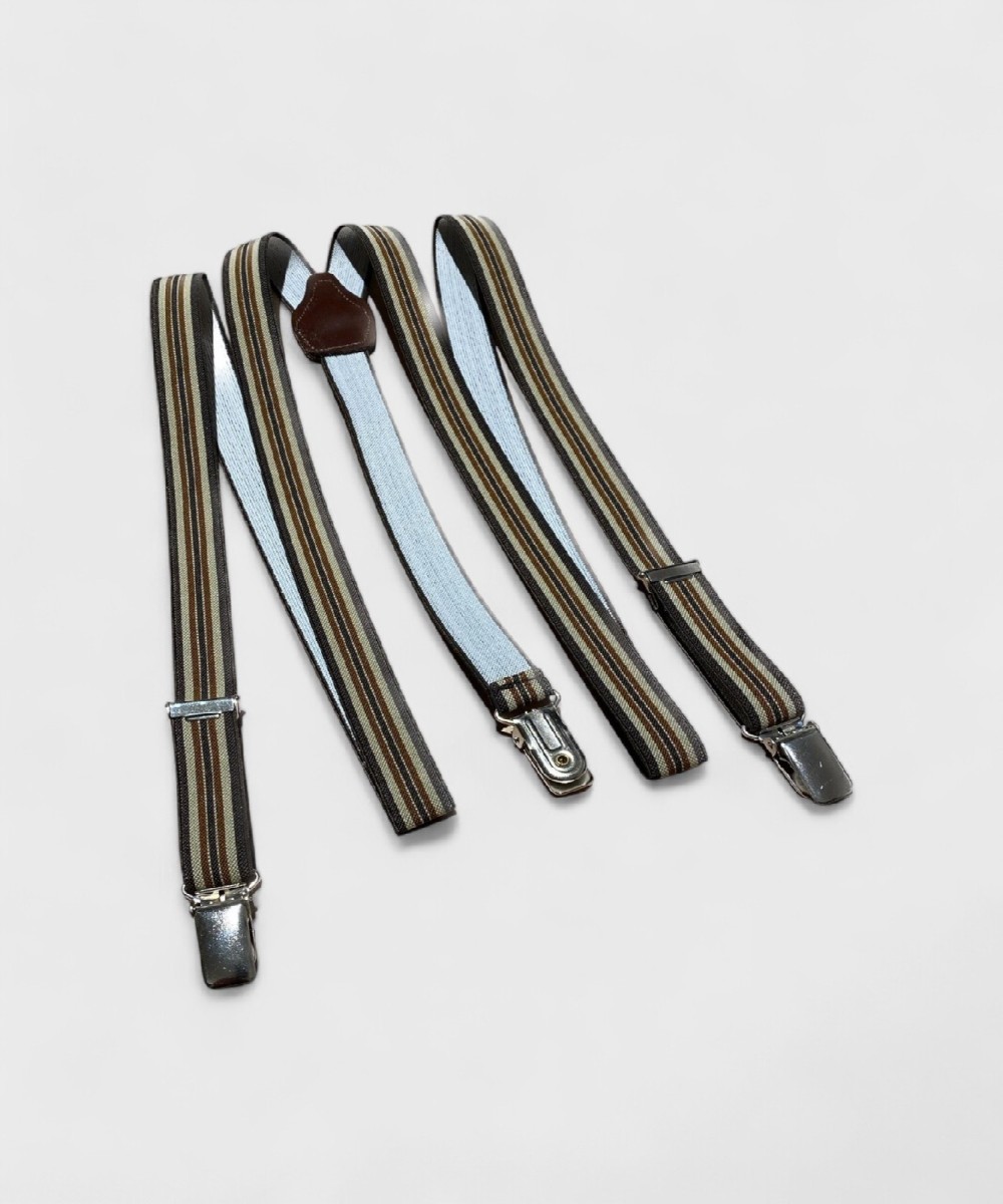 Bobby Bolton Skinny Elastic Braces 3 Clips 20mm...