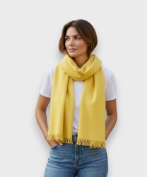 Bluestars Antelope Wool Cashmere Blend Scarf, Yellow