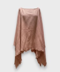 Bluestars poncho in wool and cashmere blend with gold dots