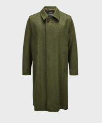 Lodenfrey Hubertus loden wool coat, dark green