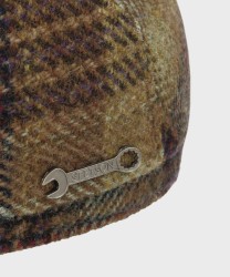 Stetson Driver Wool Garage flat cap, brown khaki