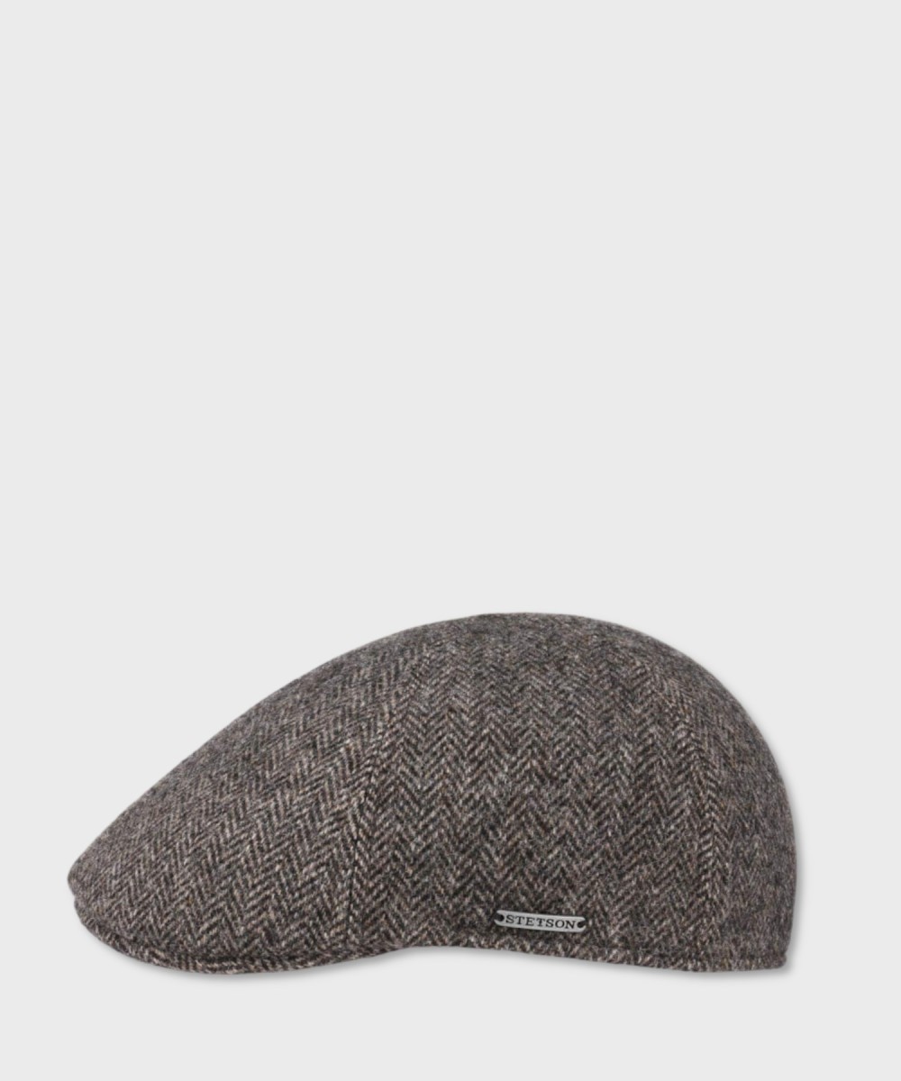 Stetson Texas Wool Herringbone wool flat cap,...