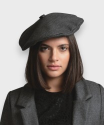 Simplicitas Archive Wool Beret, Reversible Pattern