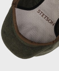 Stetson Kent wool and cashmere flat cap, moss green