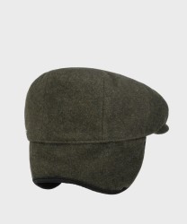 Stetson Kent wool and cashmere flat cap, moss green