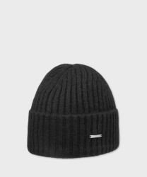 Stetson Beanie berretto in puro cashmere, nero