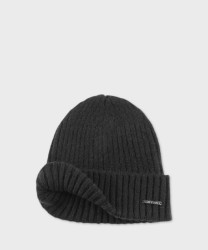 Stetson Beanie Hat in Pure Cashmere, Black