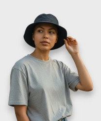 Galise cappello bucket in cotone organico blu navy