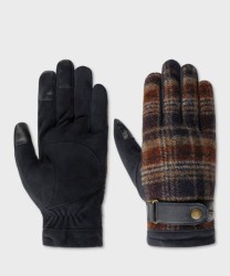 Stetson Oakdale guanti in pelle, suede wool navy
