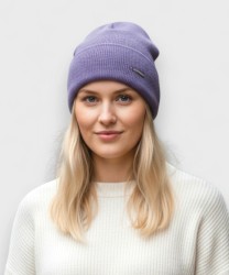 Stetson Beanie berretto a maglia in lana Merino, lavender