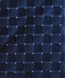 Villa Milano three-fold silk tie with micro checks and