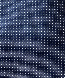Villa Milano three-fold silk tie with micro polka dots, blue