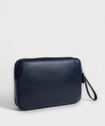 Piquadro Blue Square flat clutch bag, 2 compartments, blue