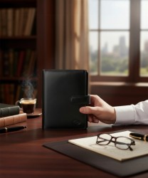 The Bridge Story porta agenda con organizer in pelle nero