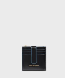 Piquadro Blue Square portafogli compato con portamonete e 9 cc