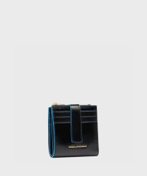 Piquadro Blue Square portafogli compato con portamonete e 9 cc