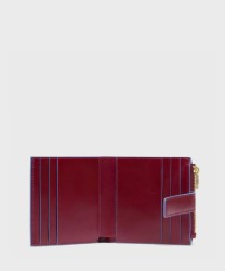 Piquadro Blue Square portafogli compato con portamonete e 9 cc
