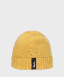 Borsalino City Beanie hat in shaved eco cashmere, yellow