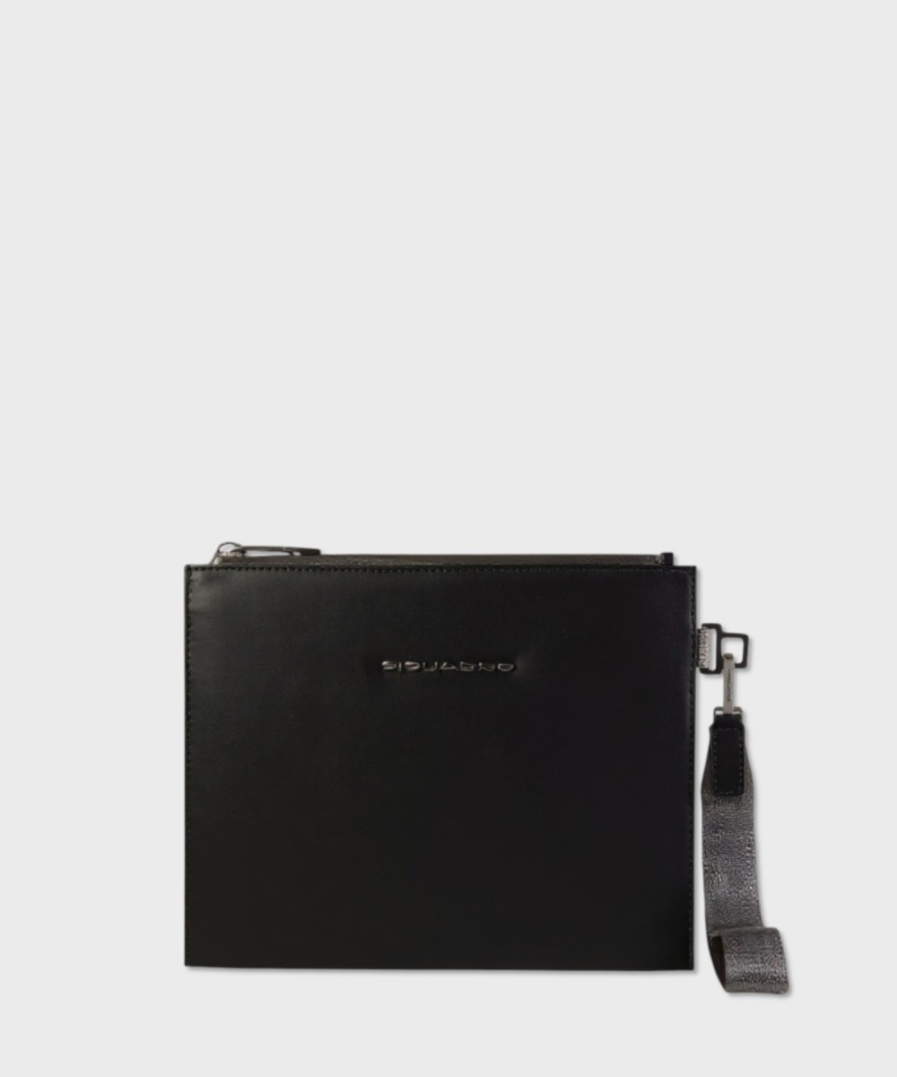 Piquadro Corner C2OW flat clutch bag, black
