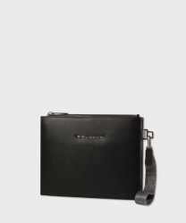 Piquadro Corner C2OW flat clutch bag, black
